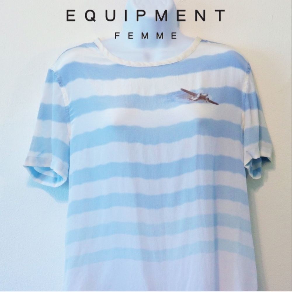 Equipment Femme Wanderlust Ombre Silk Tee Shirt